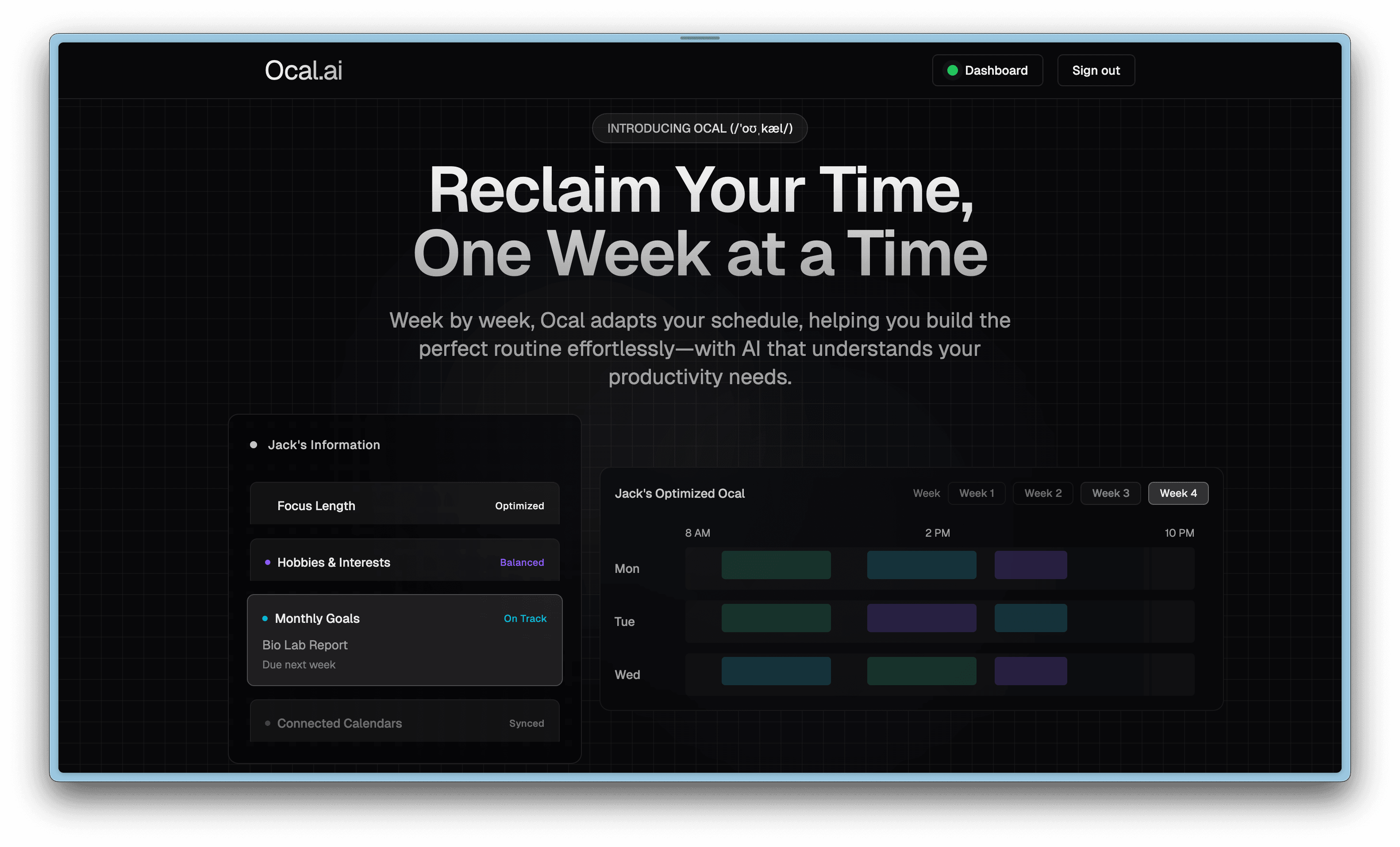 Ocal AI: AI Calendar for Students